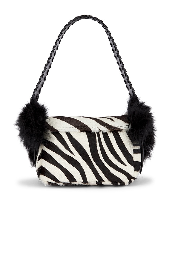view 2 of 6 Pony Leather Bag in Black & White