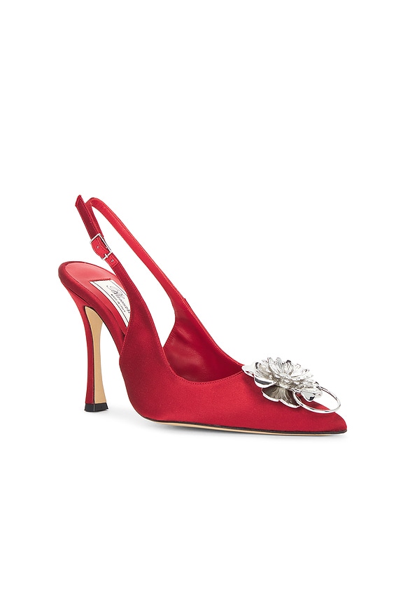view 2 of 5 BOMBA SATIN SLING BACK in Red Chili Pepper