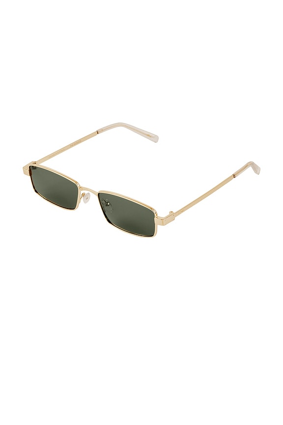 view 2 of 3 The Monroe Sunglasses in Gold & Green