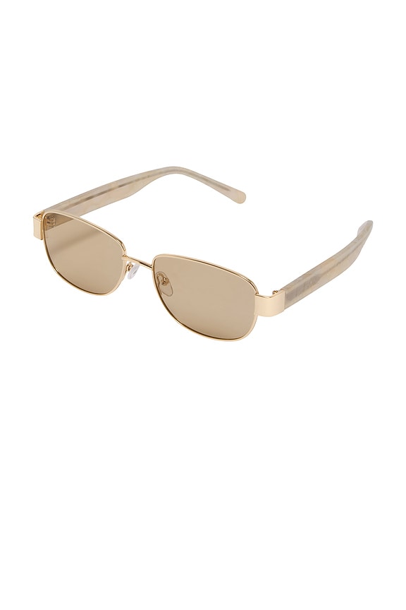 view 2 of 3 The Addison Sunglasses in Gold Pearl & Tort Beige