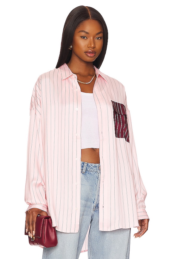view 1 of 5 CAMISA FELICIA in Pink Burgundy