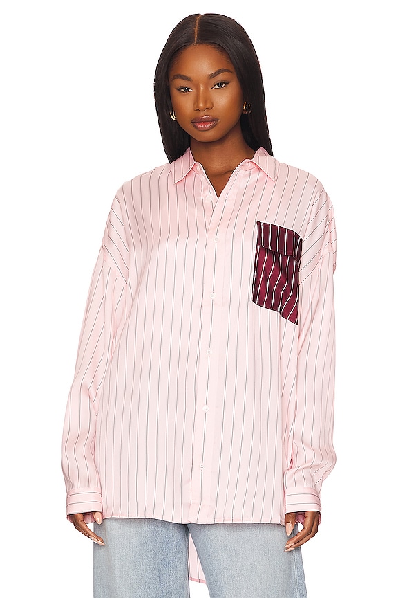 view 2 of 5 CAMISA FELICIA in Pink Burgundy