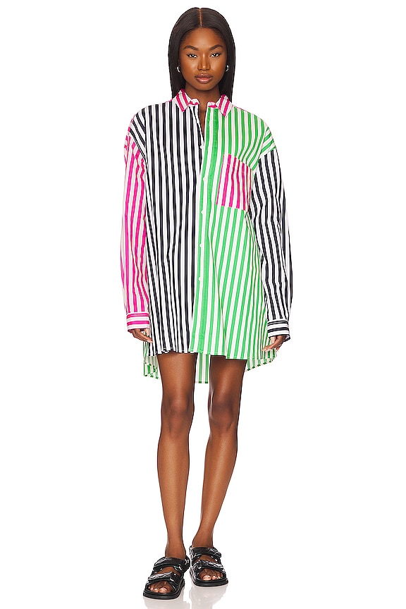 view 2 of 4 Benny Shirt in Pink, Green, & Black