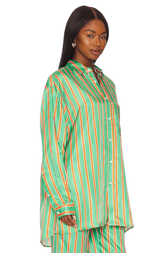 view 2 of 4 Dillon Shirt in Orange & Green