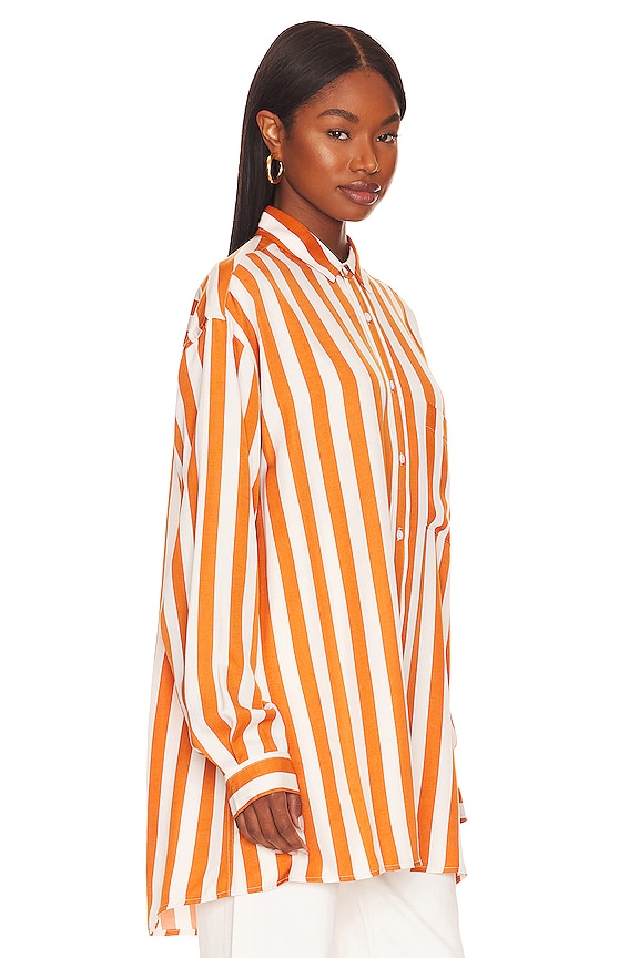 view 2 of 4 CHEMISE DILLON in Rust & White