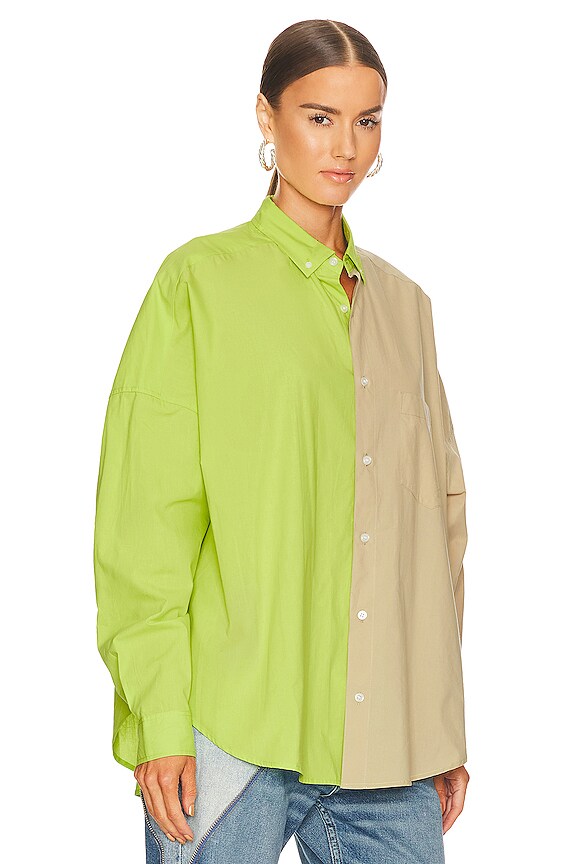 view 2 of 4 Henrietta Shirt in Green & Beige