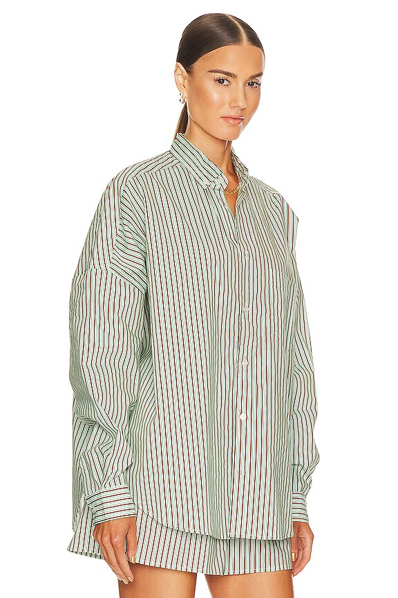 view 2 of 5 Faye Shirt in Green & Brown