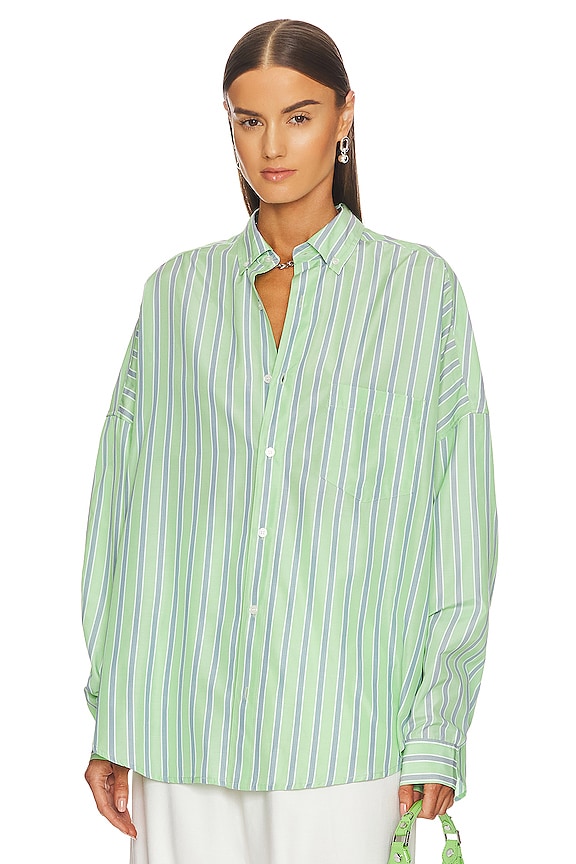 view 2 of 5 CHEMISE GEORGIA in Green & Blue