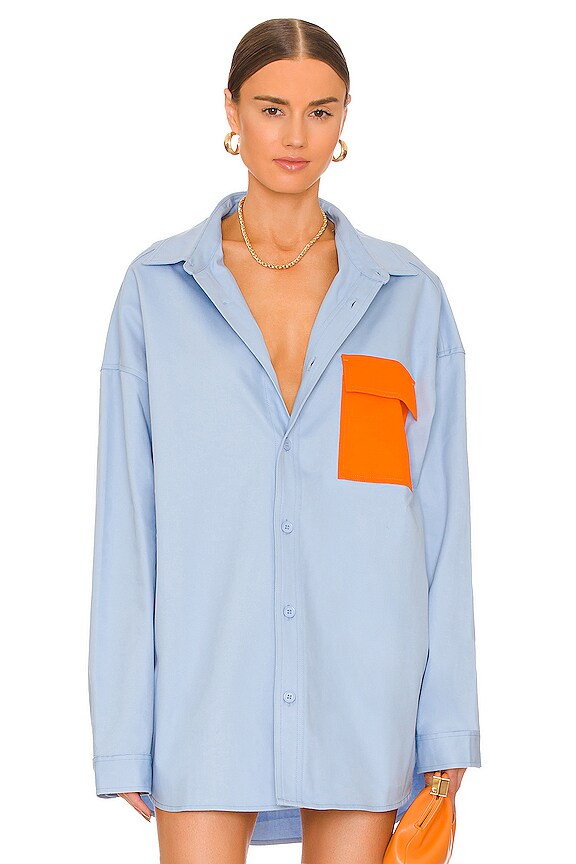 view 2 of 5 George Shirt in Blue & Orange