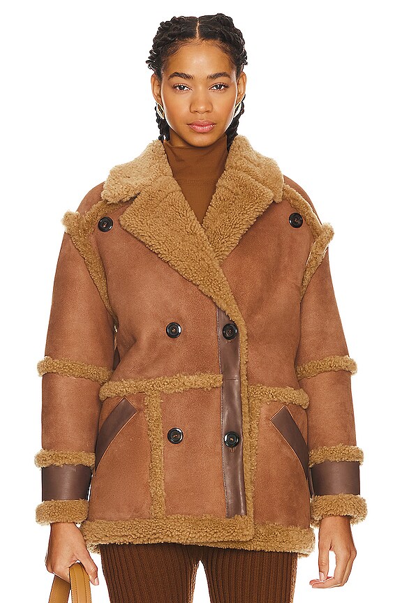 view 2 of 5 シアリング＆レザージャケット in Cuba & Cammello