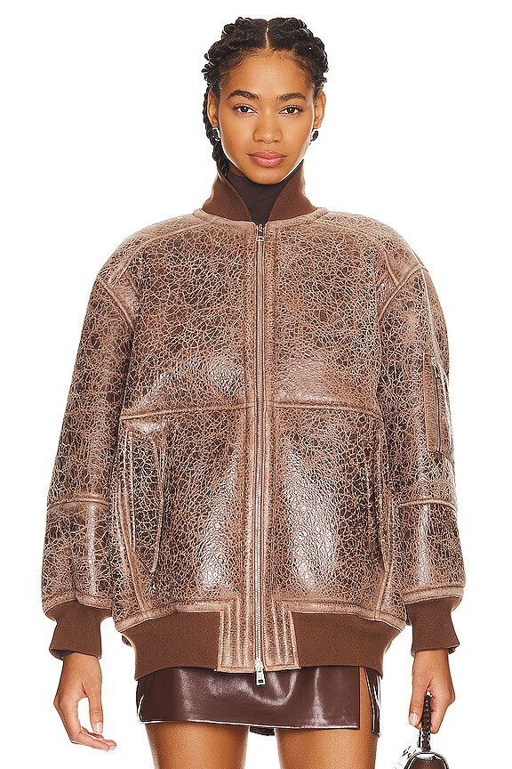 view 2 of 5 BOMBER MOUTON RETOURNÉ in Castagna & Cammello