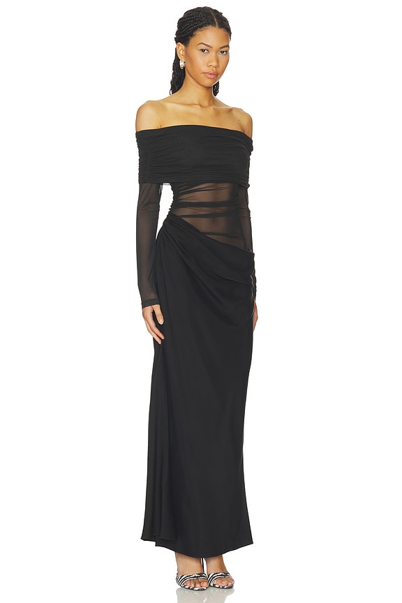 view 2 of 3 VESTIDO YASMIN MAXI in Black