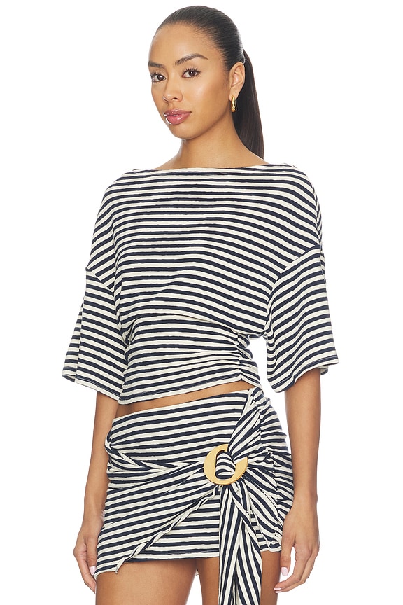 view 2 of 5 Rika Tee in Navy Stripe
