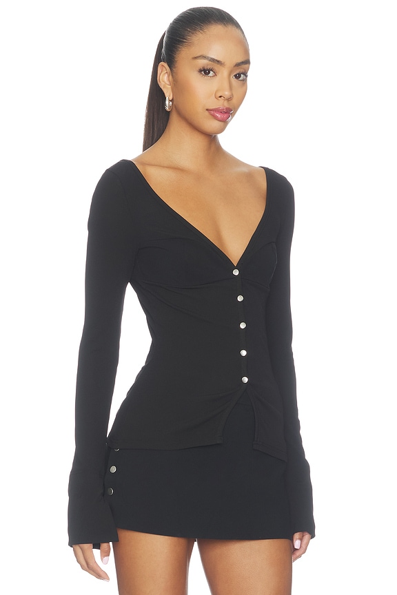 view 2 of 4 Rebecca Top in Black