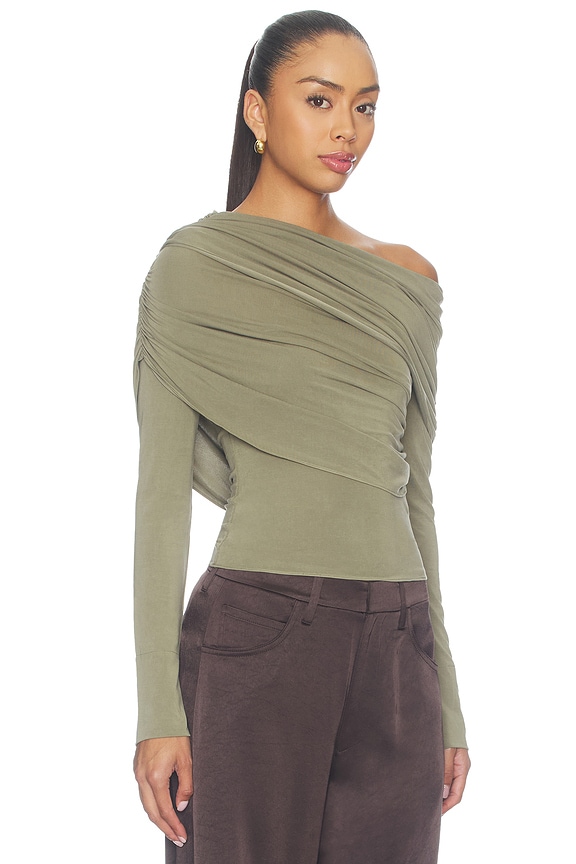 view 2 of 5 Otto Long Sleeve Top in Pistachio