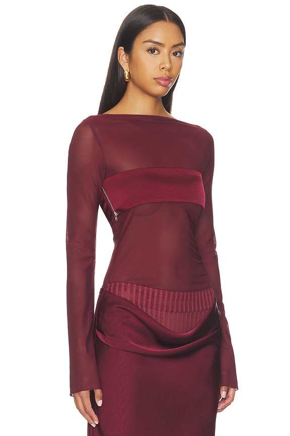 view 2 of 4 Lola Long Sleeve Top in Plum