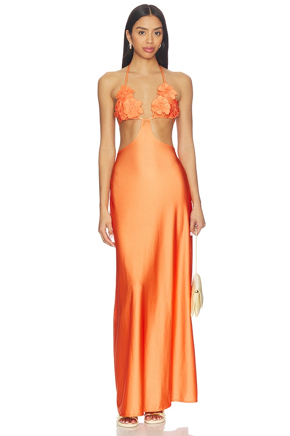 view 1 of 3 OCHRE 맥시원피스 in Coral