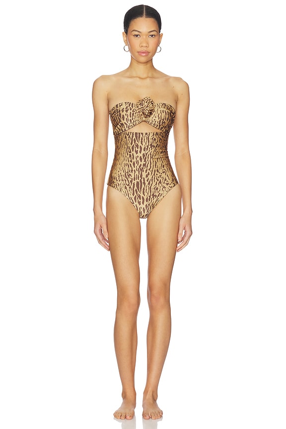 view 1 of 4 СЛИТНЫЙ КУПАЛЬНИК LOVE in Luxor Skin