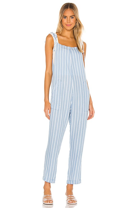 view 2 of 3 BLACK San Diego Stripe Jumpsuit in Blue