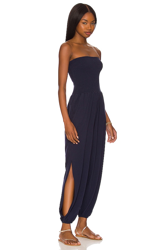 view 2 of 3 STRAPLESS JERSEY ジャンプスーツ in Dark Navy