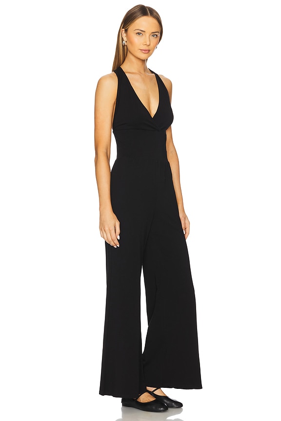 view 2 of 3 Draped Jumpsuit in Black