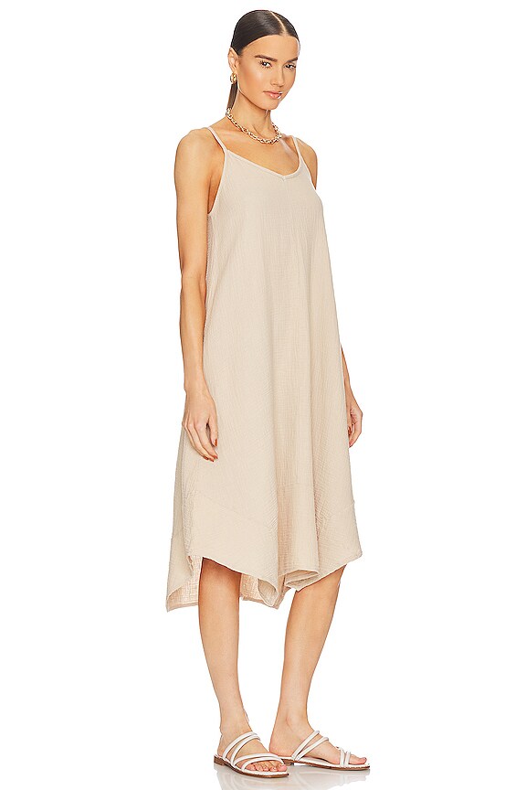 view 2 of 3 Handkerchief Midi Dress in Sandy