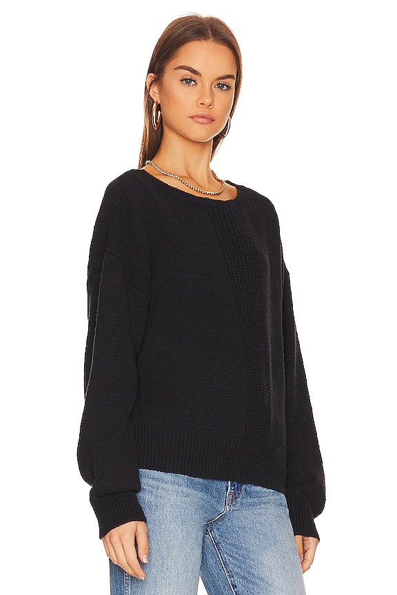 view 2 of 4 Center Stitch Boatneck Sweater in Black