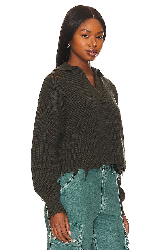 view 2 of 4 Collared Sweater in Army