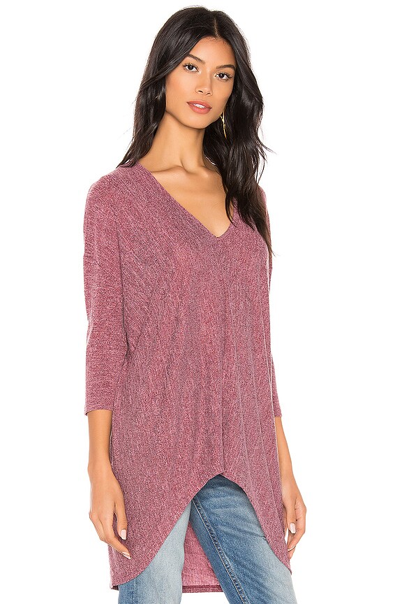 view 2 of 4 Bouncy Knit Dolman Top in Wine