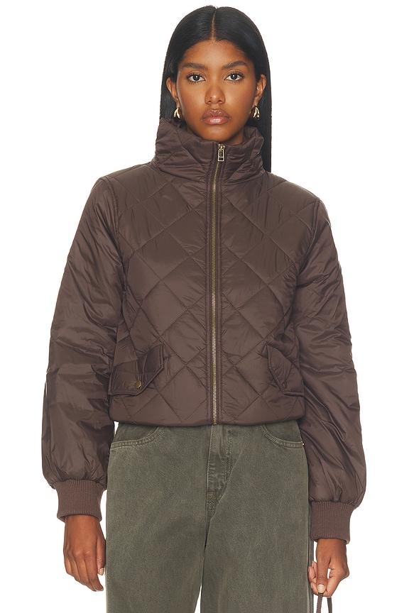 view 2 of 5 Leni Mock Neck Jacket in Mocha