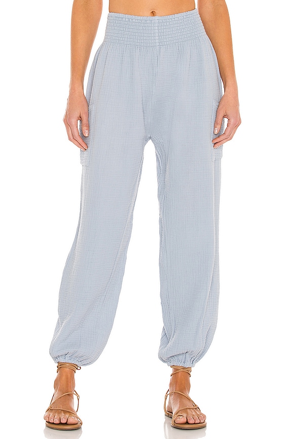 Bobi Beach Gauze Pant in Water REVOLVE