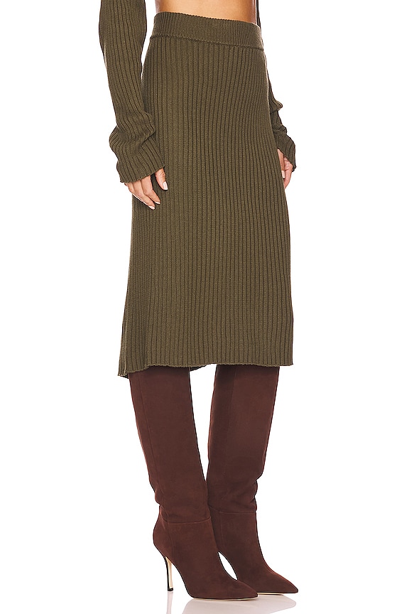 view 2 of 4 RIB ミディ丈スカート in Army