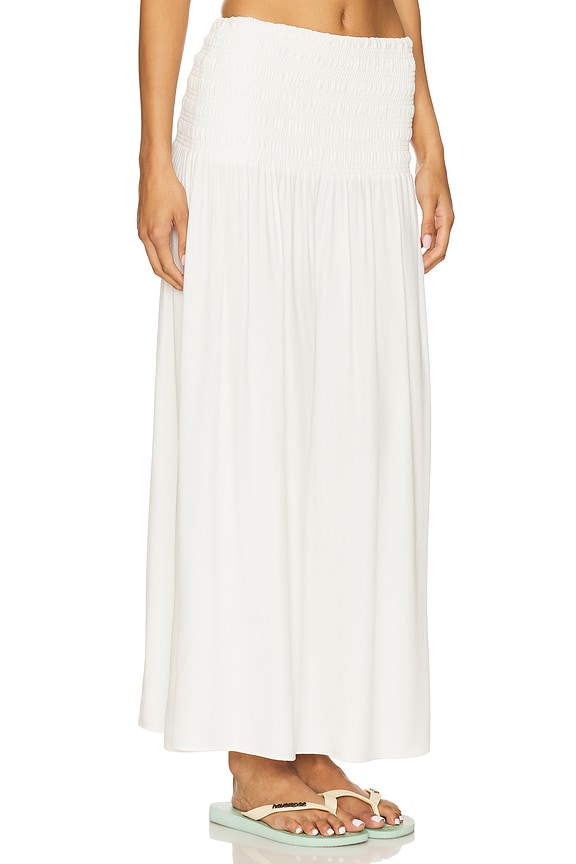 view 2 of 6 Smocked Skirt in White