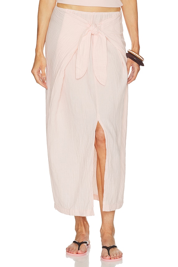 view 1 of 6 Faux Sarong Skirt in Himalayan Salt