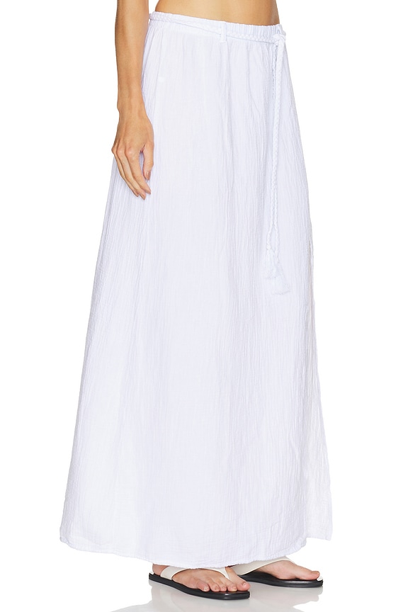 view 2 of 6 FALDA LARGA CON CINTURÓN BELTED MAXI SKIRT in White