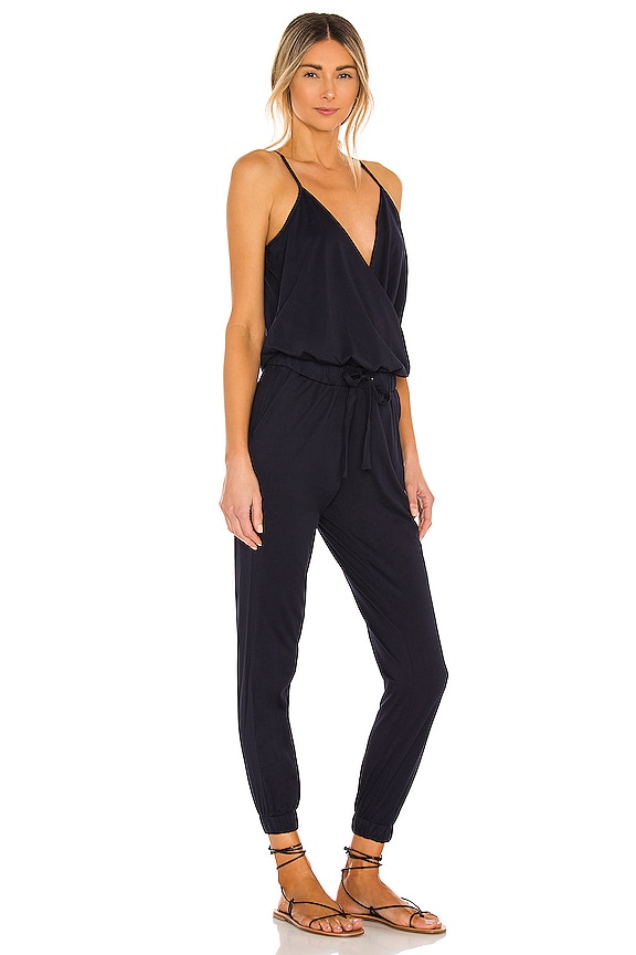 view 2 of 3 Supreme Jersey Tied Waist V Neck Jumpsuit in Passport