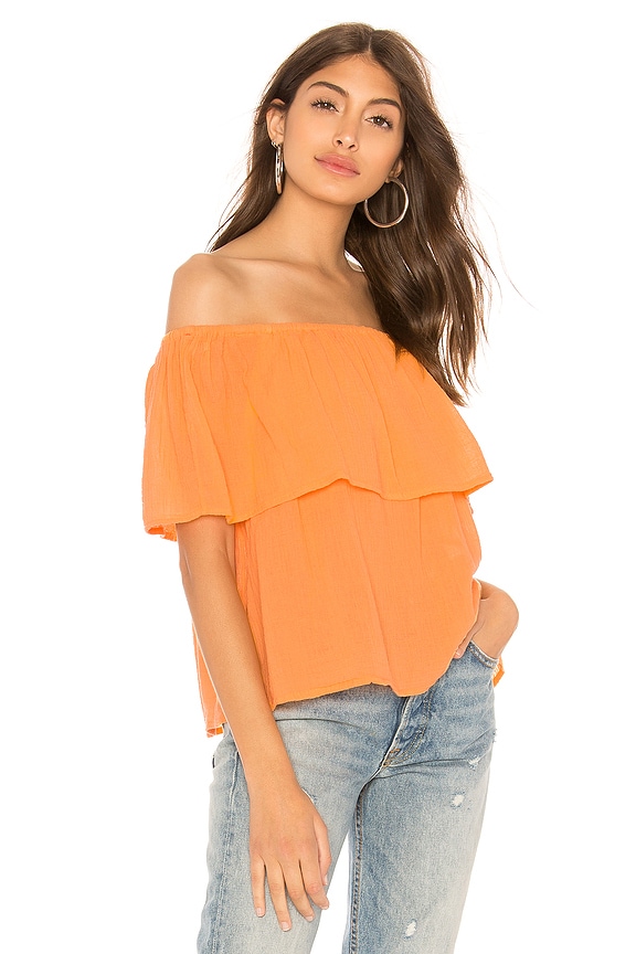 view 2 of 4 Gauze Off Shoulder Top in Mango