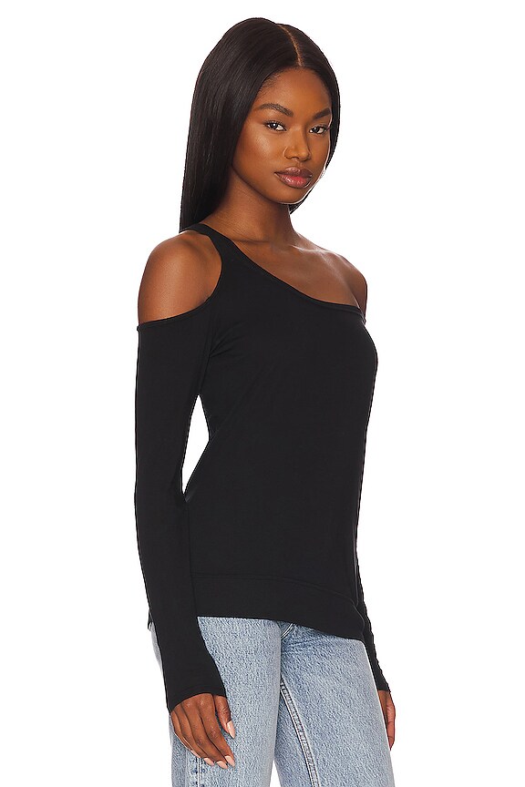 view 2 of 4 Cold Shoulder Top in Black