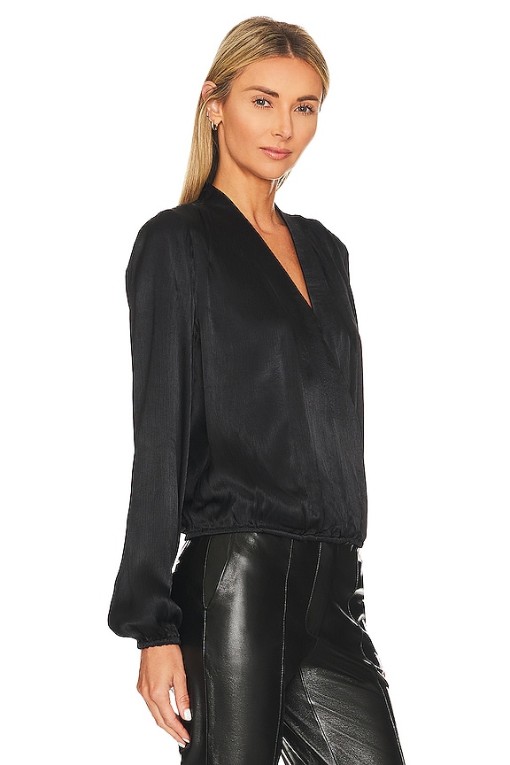 view 2 of 4 Plunge Blouse in Black