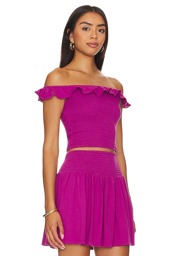 view 2 of 4 Ruffle Tee in Petunia