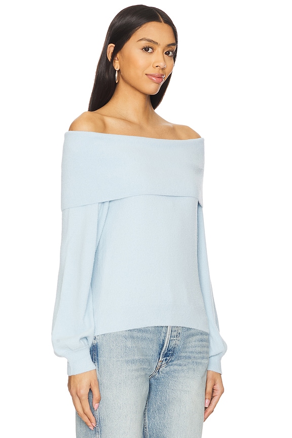 view 2 of 4 Offshoulder Top in Light Blue