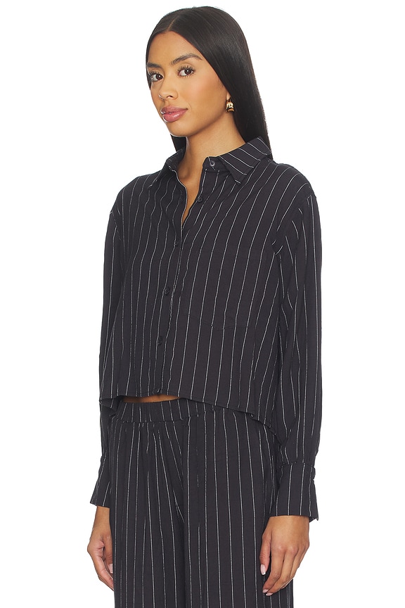 view 2 of 5 Boxy Button Front Shirt in Faded Black