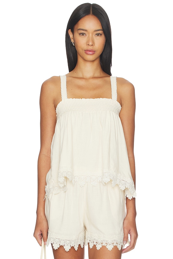 view 1 of 4 Malaga Tank Top in Soft White