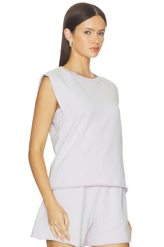 view 2 of 4 Raglan Muscle Tank Top in Faded Lavender