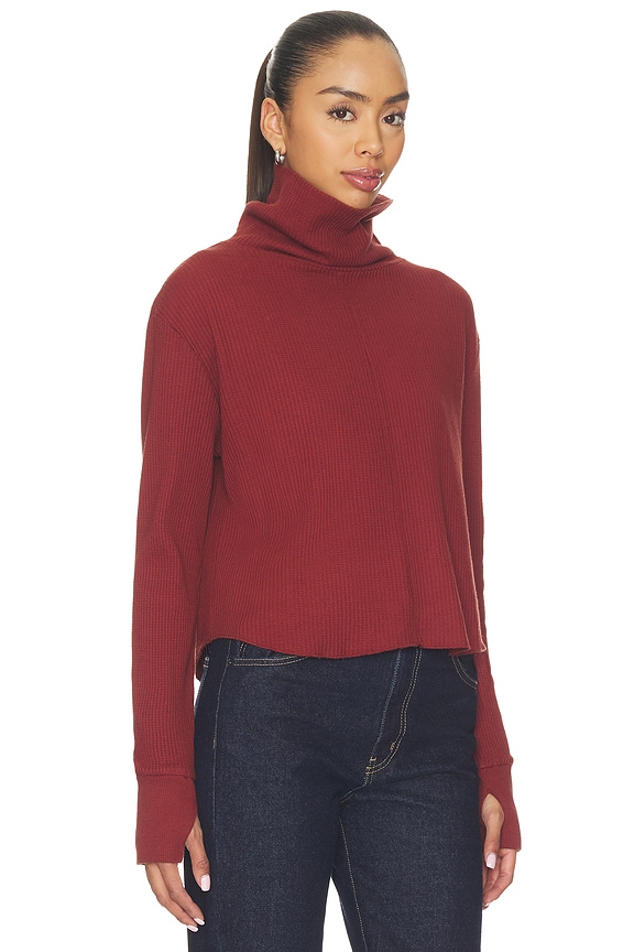 view 2 of 4 Boxy Crop Turtleneck in Spice