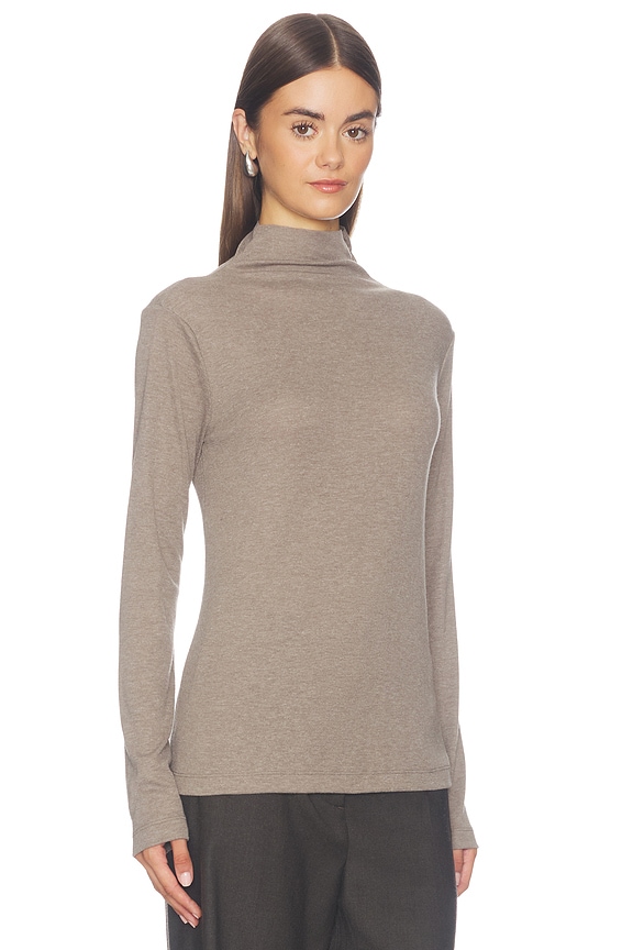 view 2 of 4 Modern Mock Neck in Mink