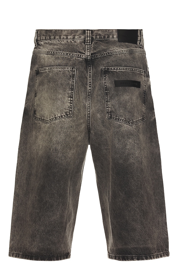 view 2 of 5 Cut Off Denim Shorts in Black