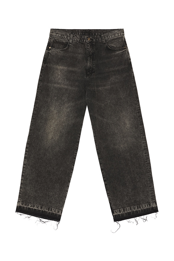 view 1 of 5 Printed 5 Pocket Jeans in Worn Black