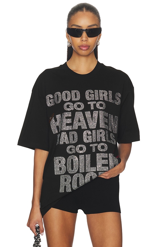 view 1 of 5 Good Girls Diamante Tee in Black