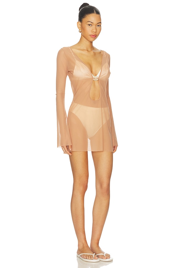 view 2 of 3 Ring Priya Mini Dress in Fawn Mesh